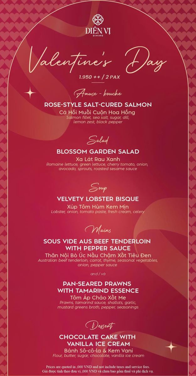 Valentine’s Harmony Set Diên Vị Dining